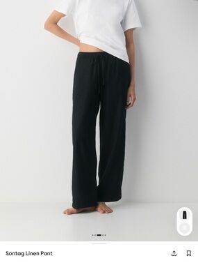 Babaton Black Linen Pants